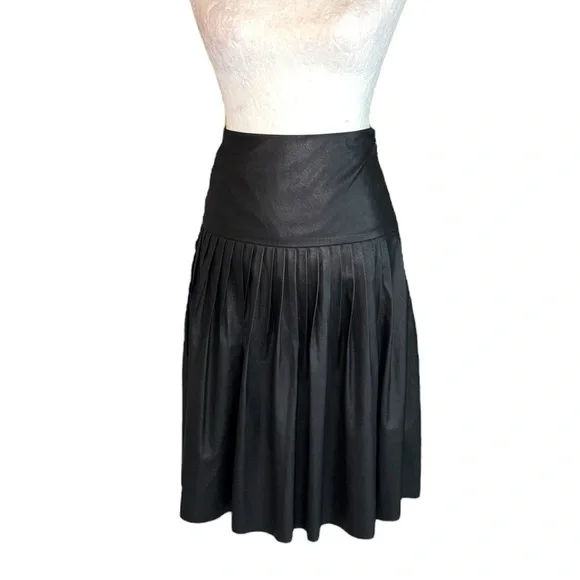 rebecca taylor faux leather dress Rebecca Taylor NEW Faux Wrap Vegan Leather Long Sleeve Dress Size 2.Retail  $450